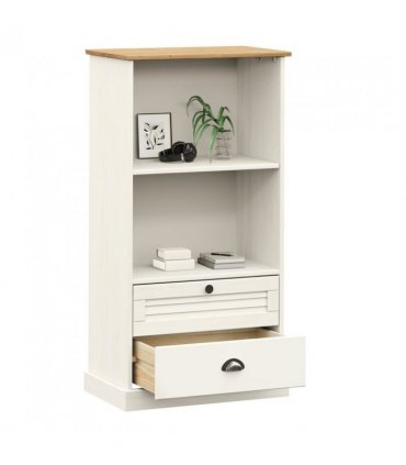 vidaXL Bookcase VIGO White 60x35x114.5 cm Solid Wood Pine