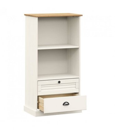 vidaXL Bookcase VIGO White 60x35x114.5 cm Solid Wood Pine