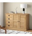 vidaXL Sideboard with Drawers VIGO 113x40x75 cm Solid Wood Pine — Colour: brown