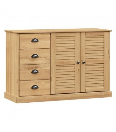 vidaXL Sideboard with Drawers VIGO 113x40x75 cm Solid Wood Pine — Colour: brown