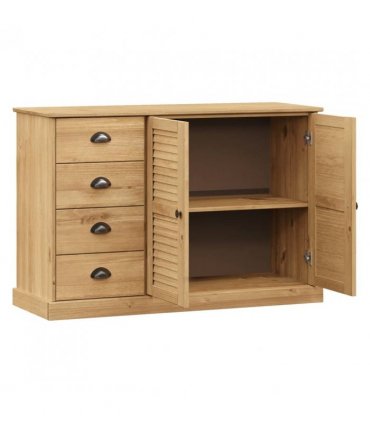 vidaXL Sideboard with Drawers VIGO 113x40x75 cm Solid Wood Pine — Colour: brown