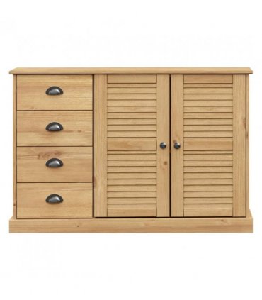 vidaXL Sideboard with Drawers VIGO 113x40x75 cm Solid Wood Pine — Colour: brown