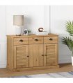 vidaXL Sideboard with Drawers VIGO 113x40x75 cm Solid Wood Pine — Colour: brown — V0671963200
