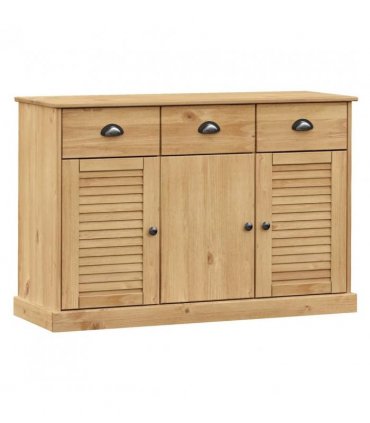 vidaXL Sideboard with Drawers VIGO 113x40x75 cm Solid Wood Pine — Colour: brown — V0671963200