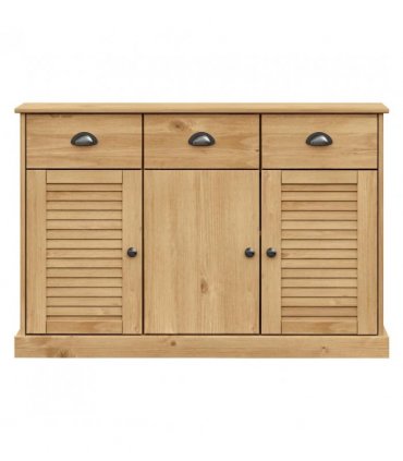 vidaXL Sideboard with Drawers VIGO 113x40x75 cm Solid Wood Pine — Colour: brown — V0671963200