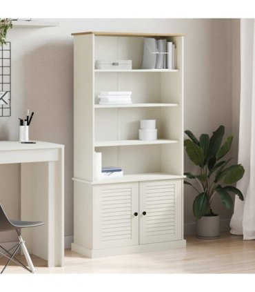vidaXL Bookcase VIGO White 85x35x170 cm Solid Wood Pine