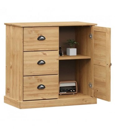 vidaXL Sideboard with Drawers VIGO 78x40x75 cm Solid Wood Pine — Colour: brown