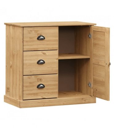 vidaXL Sideboard with Drawers VIGO 78x40x75 cm Solid Wood Pine — Colour: brown