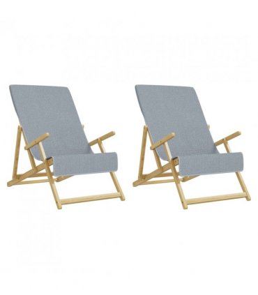 vidaXL Beach Towels 2 pcs Grey 60x135 cm Fabric 400 GSM — Size: 60 x 135 cm