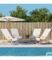 vidaXL Beach Towels 4 pcs White 60x135 cm Fabric 400 GSM — Size: 60 x 135 cm