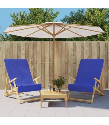vidaXL Beach Towels 2 pcs Royal Blue 60x135 cm Fabric 400 GSM — Size: 60 x 135 cm