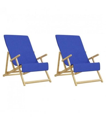 vidaXL Beach Towels 2 pcs Royal Blue 60x135 cm Fabric 400 GSM — Size: 60 x 135 cm