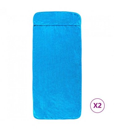 vidaXL Beach Towels 2 pcs Turquoise 60x135 cm Fabric 400 GSM — Size: 60 x 135 cm