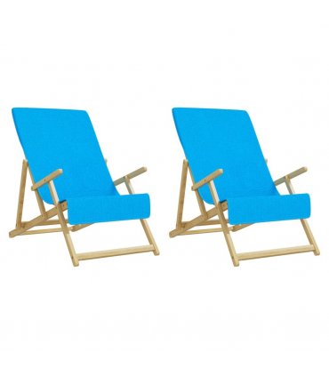 vidaXL Beach Towels 2 pcs Turquoise 60x135 cm Fabric 400 GSM — Size: 60 x 135 cm