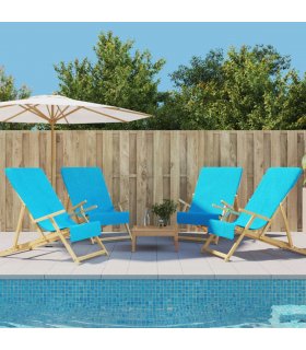 vidaXL Beach Towels 4 pcs Turquoise 60x135 cm Fabric 400 GSM — Size: 60 x 135 cm
