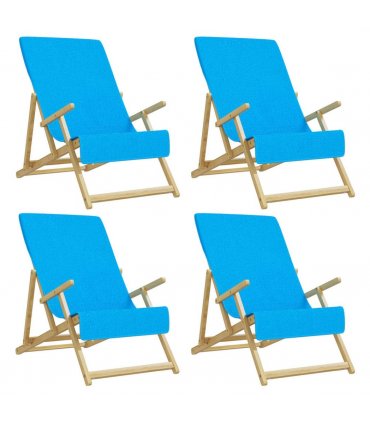 vidaXL Beach Towels 4 pcs Turquoise 60x135 cm Fabric 400 GSM — Size: 60 x 135 cm
