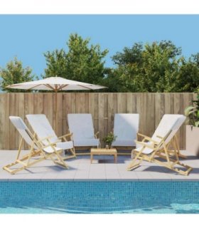 vidaXL Beach Towels 6 pcs White 60x135 cm Fabric 400 GSM — Size: 60 x 135 cm