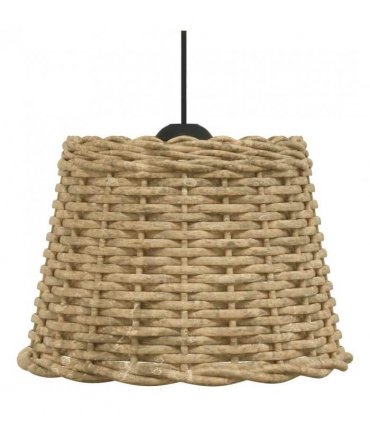 vidaXL Ceiling Lamp Shade Brown Ø30x20 cm Wicker — Size: Ø 30 x 20 cm