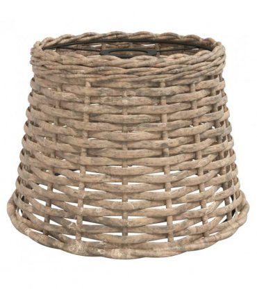 vidaXL Ceiling Lamp Shade Brown Ø25x17 cm Wicker — Size: Ø 25 x 17 cm