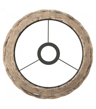 vidaXL Ceiling Lamp Shade Brown Ø25x17 cm Wicker — Size: Ø 25 x 17 cm