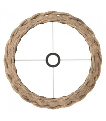 vidaXL Ceiling Lamp Shade Brown Ø45x28 cm Wicker — Size: Ø 45 x 28 cm