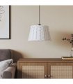 vidaXL Ceiling Lamp Shade White Ø38x23 cm Wicker — Size: Ø 38 x 23 cm