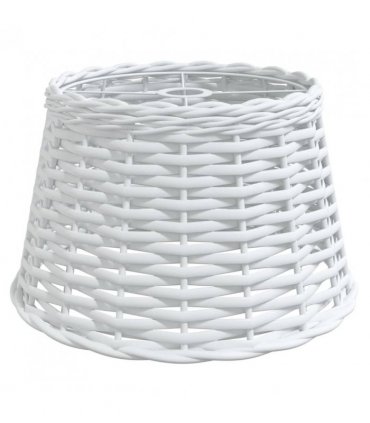 vidaXL Ceiling Lamp Shade White Ø38x23 cm Wicker — Size: Ø 38 x 23 cm
