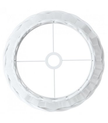 vidaXL Ceiling Lamp Shade White Ø38x23 cm Wicker — Size: Ø 38 x 23 cm