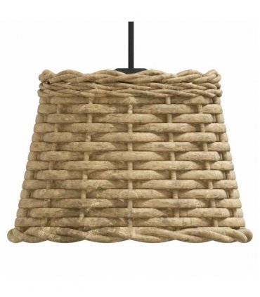 vidaXL Ceiling Lamp Shade Brown Ø20x15 cm Wicker — Size: Ø 20 x 15 cm