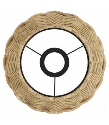vidaXL Ceiling Lamp Shade Brown Ø20x15 cm Wicker — Size: Ø 20 x 15 cm