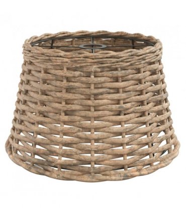 vidaXL Ceiling Lamp Shade Brown Ø38x23 cm Wicker — Size: Ø 38 x 23 cm