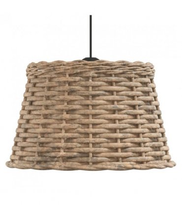 vidaXL Ceiling Lamp Shade Brown Ø38x23 cm Wicker — Size: Ø 38 x 23 cm