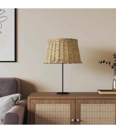 vidaXL Lamp Shade Brown Ø45x28 cm Wicker — Size: Ø 45 x 28 cm
