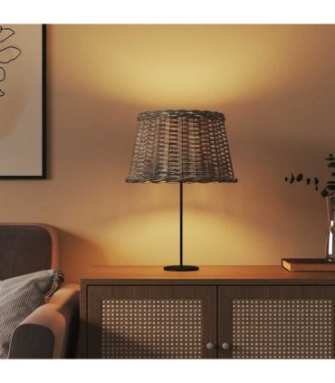 vidaXL Lamp Shade Brown Ø45x28 cm Wicker — Size: Ø 45 x 28 cm