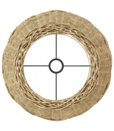 vidaXL Lamp Shade Brown Ø45x28 cm Wicker — Size: Ø 45 x 28 cm