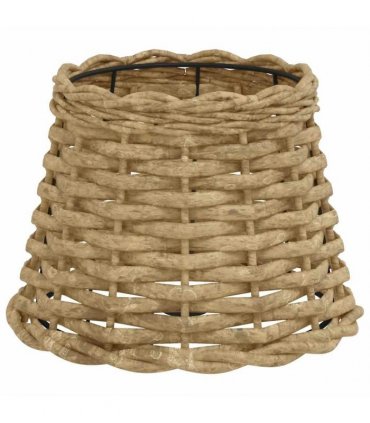 vidaXL Lamp Shade Brown Ø20x15 cm Wicker — Size: Ø 20 x 15 cm