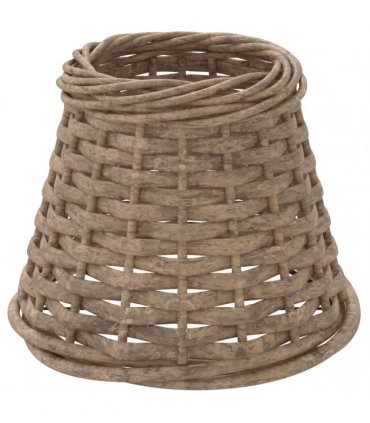 vidaXL Lamp Shade Brown Ø15x12 cm Wicker — Size: Ø 15 x 12 cm