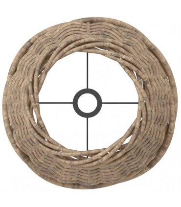 vidaXL Lamp Shade Brown Ø15x12 cm Wicker — Size: Ø 15 x 12 cm