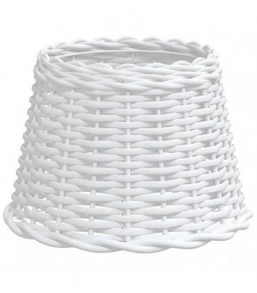 vidaXL Lamp Shade White Ø30x20 cm Wicker — Size: Ø 30 x 20 cm