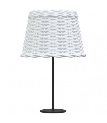 vidaXL Lamp Shade White Ø30x20 cm Wicker — Size: Ø 30 x 20 cm