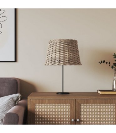 vidaXL Lamp Shade Brown Ø40x26 cm Wicker — Size: Ø 40 x 26 cm