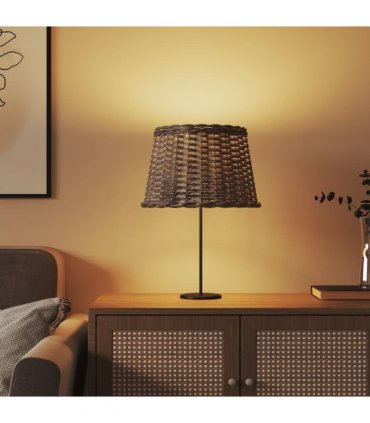 vidaXL Lamp Shade Brown Ø40x26 cm Wicker — Size: Ø 40 x 26 cm