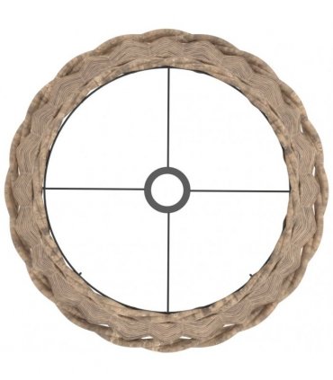 vidaXL Lamp Shade Brown Ø40x26 cm Wicker — Size: Ø 40 x 26 cm