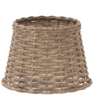vidaXL Lamp Shade Brown Ø25x17 cm Wicker — Size: Ø 25 x 17 cm