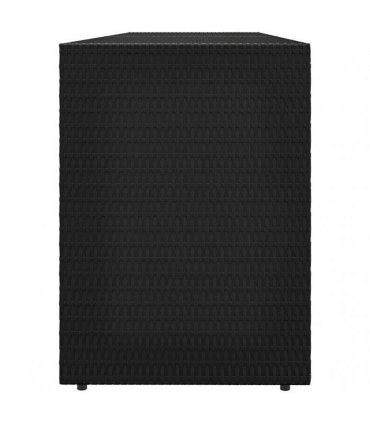 vidaXL Garden Storage Cabinet Black 198x55.5x80 cm Poly Rattan