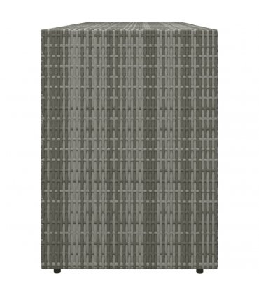 vidaXL Garden Storage Cabinet Grey 198x55.5x80 cm Poly Rattan