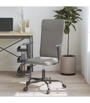 vidaXL Office Chair Dark Grey Fabric