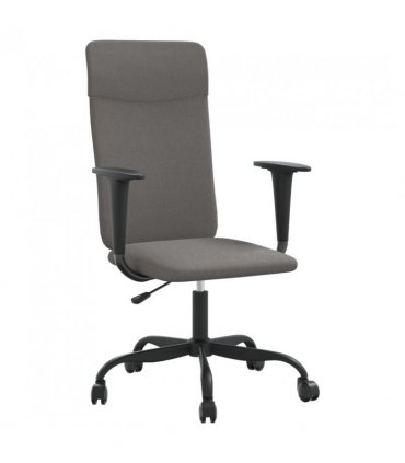 vidaXL Office Chair Dark Grey Fabric