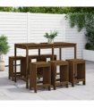vidaXL Garden Bar Set | Honey Brown | Solid Pine Wood | For 6 people — Colour: honey brown pine
