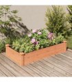 vidaXL Garden Raised Bed with Liner Brown 120x60x25 cm Solid Wood Fir — Size: 120 x 60 x 25 cm